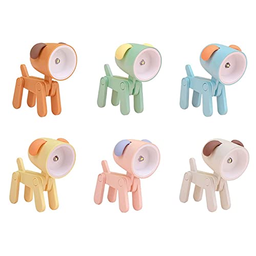 Alftek 6 Stück Mini Nachtlicht, kreative Cartoon Nachtlicht faltbar Kleine Tischlampe, augenpflegende Lampe für Zuhause Büro und nachttischlampe für Kinder, Studenten, Geschenk Cover