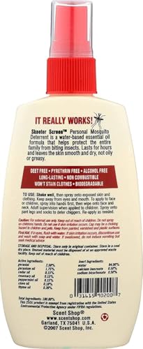 Skeeter Screen 4 oz Deet Free Essential Oil Spray - Pack of (2)