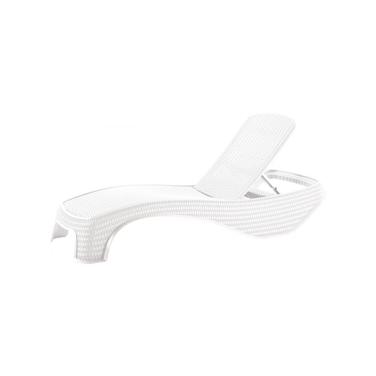 Viscio Trading Atlantic Lettino, Plastica, Bianco, 197x74x36 cm