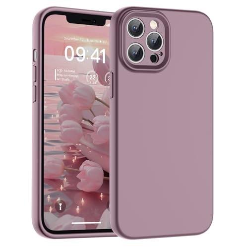 SUPFINE for iPhone 12 Pro Max Case,Premium Liquid Silicone with [Soft Anti-Scratch Microfiber Lining][Upgraded Camera Protection] Slim Shockproof Phone Case for Men Women Girls,Blackcurrant