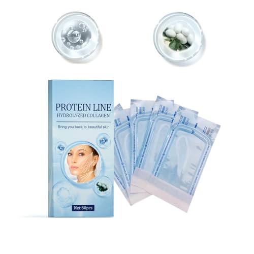 MQSHUHENMY Korean Soluble Protein Threads Protein Threads for Home Facial Care Soluble Collagen Thread for Skincare Routine (1Box (60Pcs))