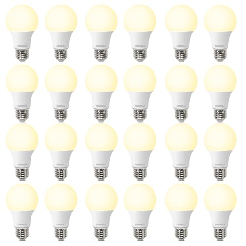 Image of DEGNJU 24 Pack A19 LED Light Bulbs 60W Equivalent, Soft White 2700K, 800 Lumens, E26 Base, Non-Dimmable, 8W Energy Efficient Warm LED Bulbs for Home Lighting