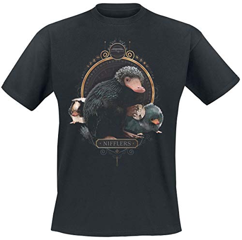 Animales Fantásticos Grindelwalds Verbrechen - Nifflers Camiseta Negro S