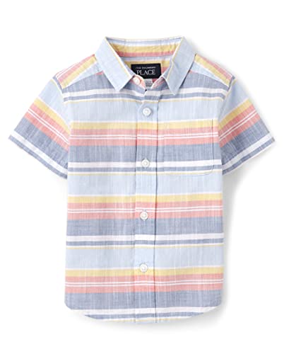 Image of The Children's Place boys Short Sleeve Button Up Shirt