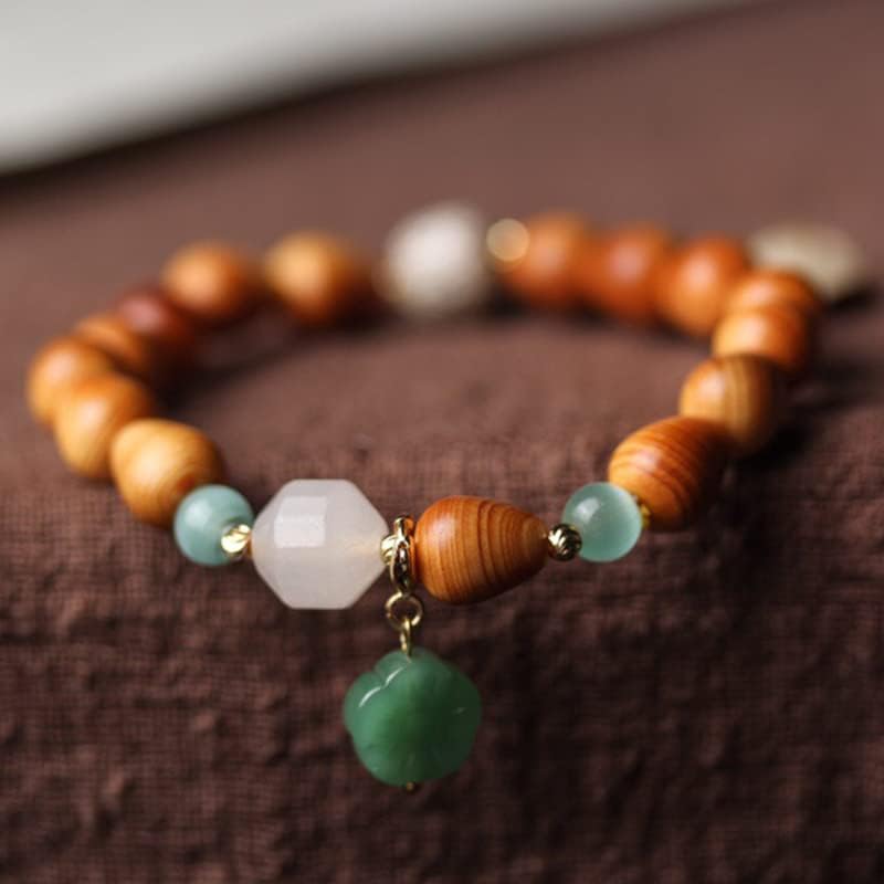 陈化崖柏水滴珠翠玉生香款手串装饰念珠 0.8×15颗男女式(0.8×15颗)