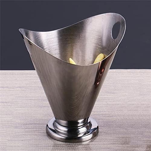 TEMKIN Cubo Grueso de Acero Inoxidable para Patatas Fritas, Cubo para Aperitivos, Cubo para alitas de Pollo, Cubo para Langosta, Cubo para Hielo TEMKIN Cubo Grueso de Acero Inoxidable para Patatas Fritas, Cubo para Aperitivos, Cubo para alitas de Pollo, Cubo para Langosta, Cubo para Hielo