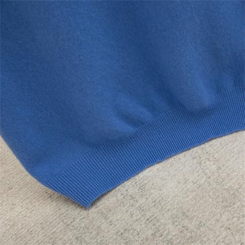 Men Classic Seamless Pullover Knitted Pure Wool Sweater Round Neck Short Sleeve Medium Thick Style Soft Warmth4