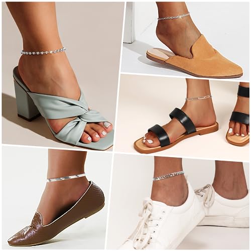 Image of Extra Large Anklets for Women Waterproof, 14K Gold Plated Stack Anklets for Women Plus Size, 10 inch+2 inch Non Tarnish Large Ankle Bracelets for Women, Summer Big Ankles Set, Beach Bikini Vacation Jewelry