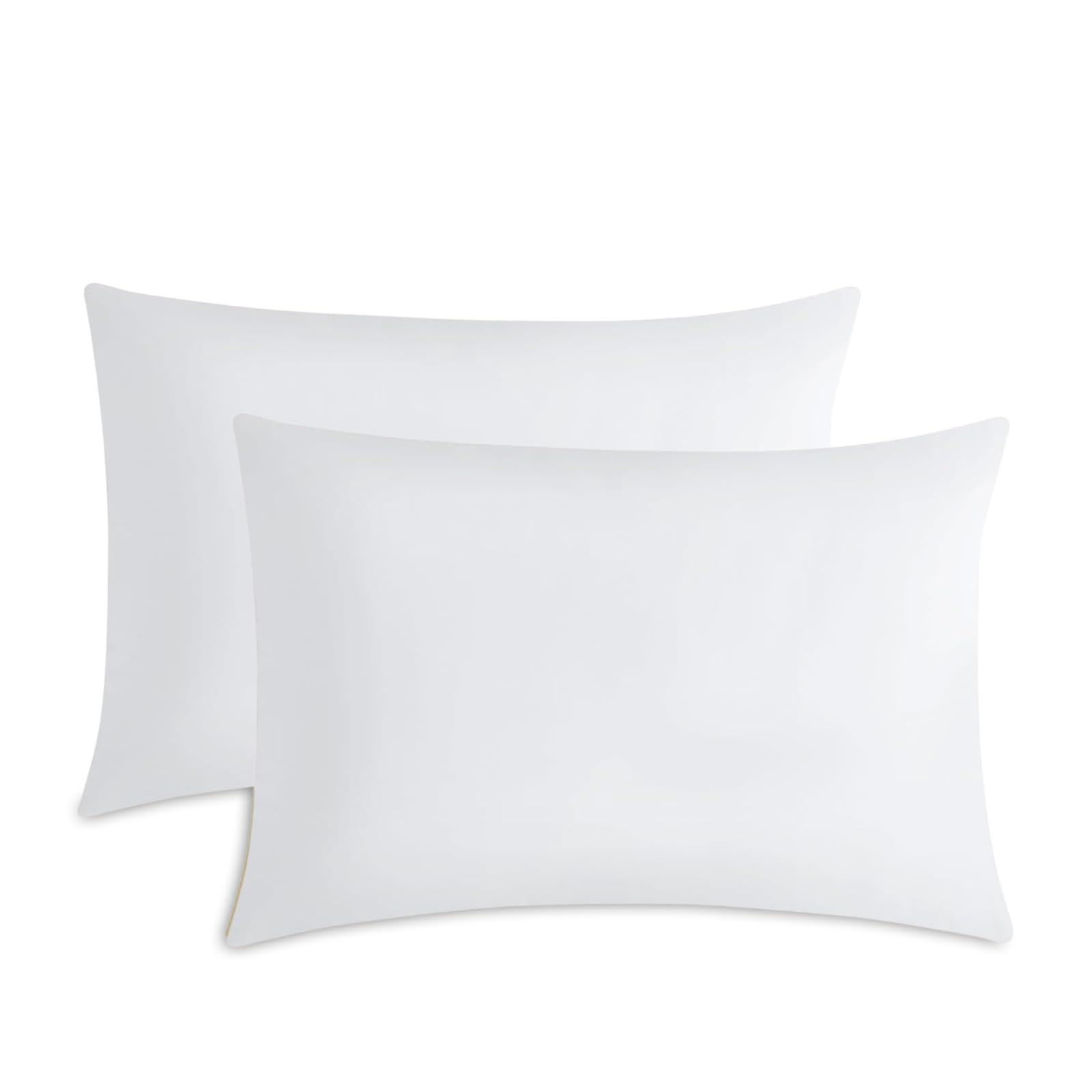 M&J Home White Microfibre Pillowcases, 2 Pack 50X75cm - Soft Brushed Microfibre Fabric - Easy Care Machine Washable - Shrinkage Fade Resistant - Standard Size