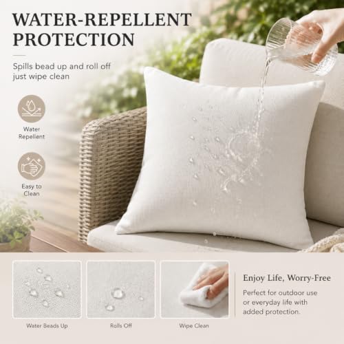 Coussin extérieur imperméable 45x45 cm lot de 2 avec zip invisible - 5