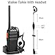 Retevis RT24 Funkgerät Set, Walkie Talkie 4er Set Lizenzfrei, 16 Kanäle CTCSS/DCS VOX, Professionell PMR Funkgeräte mit Headset und EU-Stecker Ladeschale (4 Stück, Schwarz)