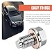 Teybouk Car Stainless Steel Engine Oil Drain Plug, 14 x 1.5 Engine Sump Drain Bolt, Hex Bolt Heavy-Duty Oil Plug with Copper Gasket, Universal for Most Cars, Motorcycles, Boats (Silver)
