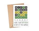 Wordle Happy Birthday Card - I Hope Your Birthday Is Out Of This Wordle Card - Funny Wordle Birthday Card For Friends- Her -Him - Cute Birthday Wordle Card - Wordle Card - Happy Birthday Idea Gift