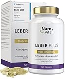 Mariendistel Kapseln hochdosiert - 80% Silymarin, Artischocken, Löwenzahn, Curcuma, Desmodium - Mit Cholin für die Leber - 120 Kapseln - Vegan - Milk thistle