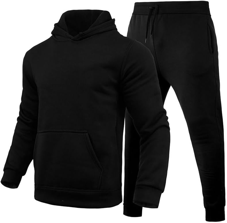 Casual Fleece Sports Suit Color Hoodie Fashion Sweater Long-sleeved Suit(D,X-Large)