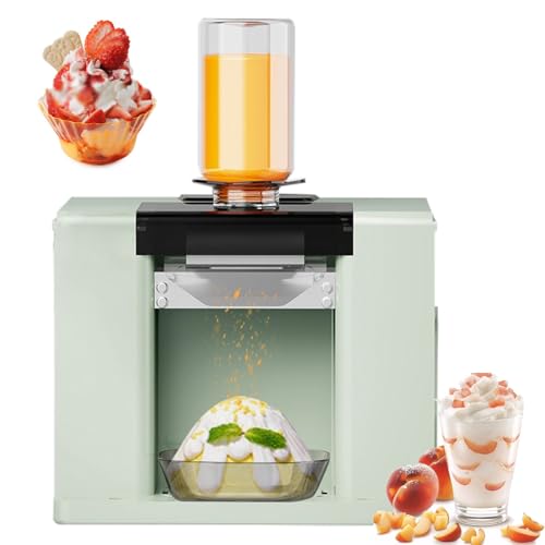 Cono de nieve eléctrico portátil para máquina de hielo con copos de nieve - Máquina afeitada de 60 kg / 24 h con barril de 750 ml y bandejas trituradoras para batidos y granizados