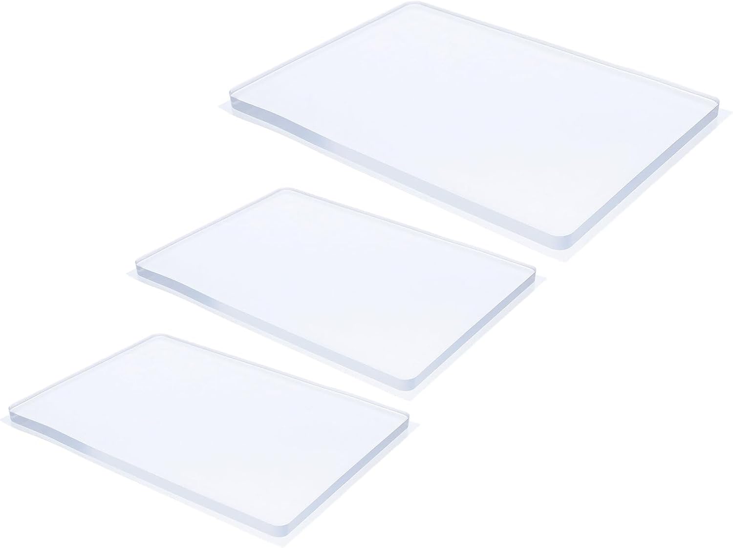 3pcs Gel Printing Plates and Beginners, Reusable Monoprinting Gel Plates Set (1 A4 + 2 A5), Soft Inking Pads for Art Class, Card Making, and Craft Projects
