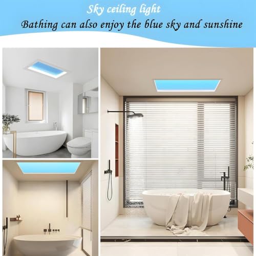 Inteligentne światło sufitowe LED do piwnicy, kuchni, sypialni, salonu, lobby hotelowego i przejścia, naturalnej instalacji światła dziennego Blue Sky Light