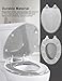 Toilet Seat Resin Elongated Silver Glitter Slow Quiet-Close Heavy Duty Decorative Acrylic Seats for Standard Toilets, Easy to Install also Easy to Clean (19 Inch, Silver Glitter, Upgraded hinge)