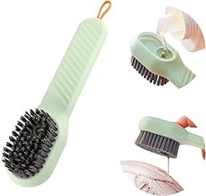 Multifunctional Liquid Shoe Brush with Liquid Box, Adding Liquid Filled Shoe Washing Brush with Soap Dispenser Press Type, Long Handle Shoe Scrubbing Brush Cleaning with New Liquid Cartridge