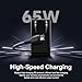 HKY 65W USB C Charger for NOCO Boost X GBX45 GBX55 GBX75 GBX155 & Boost Air AX65 2000A UltraSafe Lithium Jump Starters Replacement NOCO U65 GBC011 USB-C Fast Charger Battery Adapter AC Power Supply