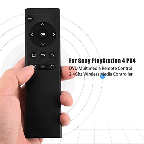 Media Remote Control for PS4, 2.4G Wireless DVD Multimedia Remote Control with USB Receiver for Sony PlayStation 4, PS4 Wireless Media Controller