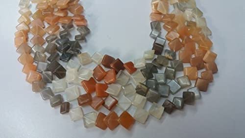 Pierre de lune multi forme cerf-volant LKBEADS 5 rangs lisses de 7x7mm pour création bijoux