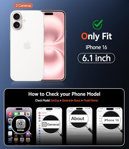 Image of FNTCASE for iPhone 16 Case Matte: Magnetic Phone Cases with Screen Protector Drop Proof Compatible with Magsafe Slim Anti Yellowing Rugged Shockproof Protective Translucent Cell Cover (C-Pink)