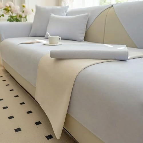 Coussin de canapé en chenille chic et housse moderne antidérapante - 2