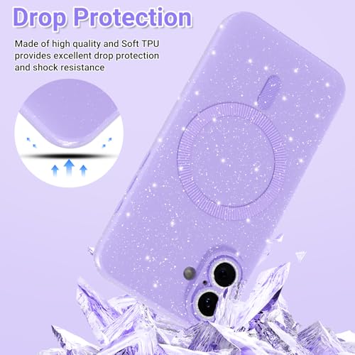 Coque iPhone 16 Plus violette compatible Magsafe protection fine caméra - 4