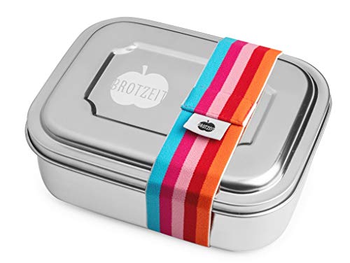 Brotzeit 2in1 Lunchbox Aus Edelstahl – 18x13x5 Cm, Lebensmittelecht, Spülmaschinenfest