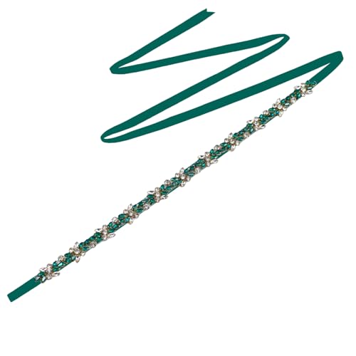 Bride Wedding Belt Bridesmaid Dress Belt Accessories Dark Green Diamond Handmade Suitable for wedding parties
