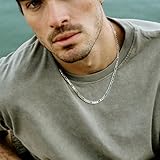 Esrael 925 Sterling Silver Chain for Men 3mm Mens Silver Chain Necklace Figaro Chain Silver Chain for Men Boys Jewellery Gifts for Him 18 Inch - Image 5