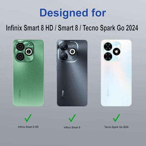 Image of amazon basics Back Case Cover for Infinix Smart 8 HD (TPU + PC Black)