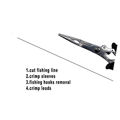 Stainless Steel Fishing Pliers - Needle Nose Plier for Cutting Fishing Line, Multitool Pliers with Sheath and Telescopic Lanyard | Fishing Tools2