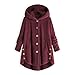 Produktbild Hhckhxww Leopardenmuster PlüSchmantel Knopf Kapuzenpullover Frauen