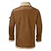 Faux Leather Jacket Men Thicken Winter Warm Faux Fur Jackets Oversized Windproof Coats Fashion Outfits with Pockets B-Brown