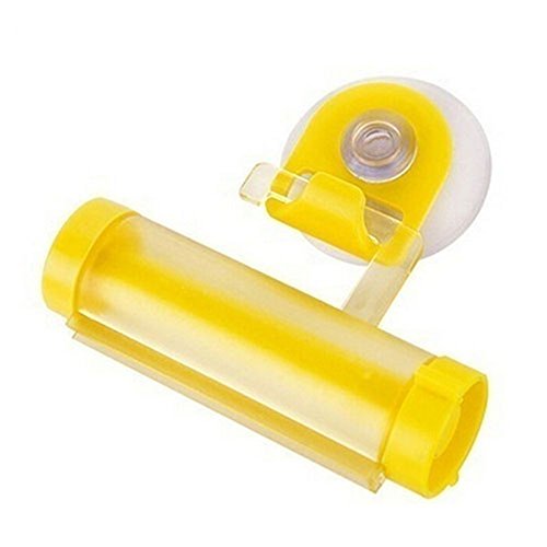 Plástico Rodillo Exprimidor De Tubo De Pasta De Dientes Dispensador Ventosa Soporte Percha Gadget para cosméticos, cremas, geles y pinturas, plástico, Amarillo, Medium Plástico Rodillo Exprimidor De Tubo De Pasta De Dientes Dispensador Ventosa Soporte Percha Gadget para cosméticos, cremas, geles y pinturas, plástico, Amarillo, Medium