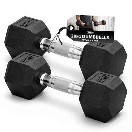 ZENO Dumbbells Set | Weights Dumbbells Set | Metal Dumbbell Pair | Hex Dumbbell For Workouts Home Training Gym | Anti Slip & Anti Roll Weights (Black 10KG (2 X 5KG))