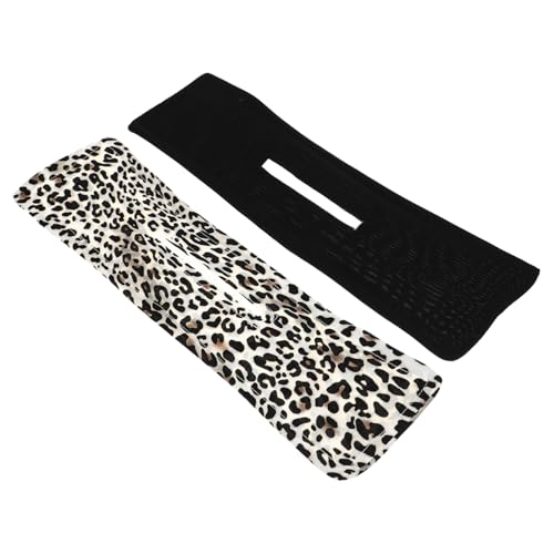 NIYANGLE Diademas De Alambre De Hierro Para Cabello 2 Piezas Tamaño Mediano Herramienta Para Hacer Moños Mujer Accesorios De Moda Negro y Estampado De Leopardo Para Peinados Elegantes