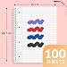 SUNEE A4 Notebook, Pack of 3 Notepads, Wirebound Notebooks, 80gsm Premium Paper, 100 Sheets / 200 Pages, 8mm Lined with Margin, 4-Hole Punched and Perforated Edge, Purple/Blue/Red