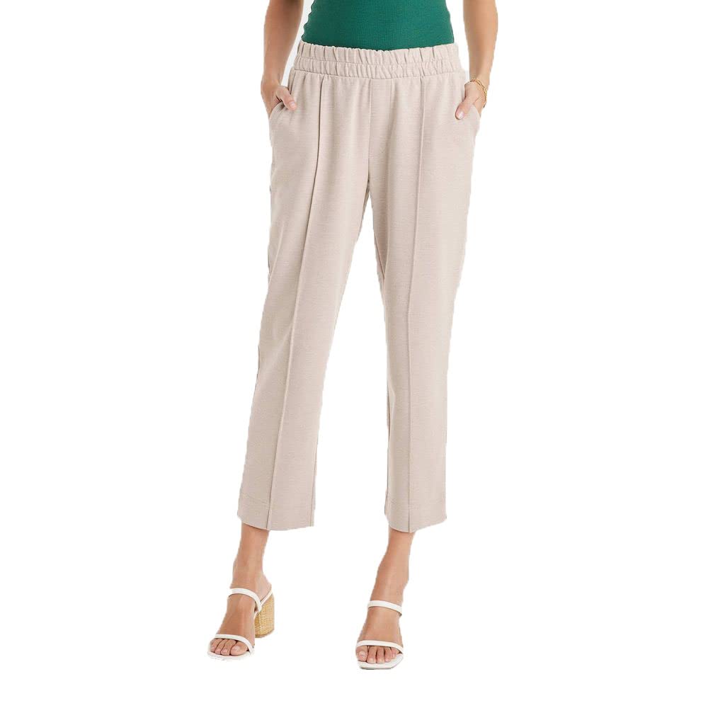 A New Day Womens High-Rise Slim Straight Fit Ankle Pull-On Pants Cream XXL