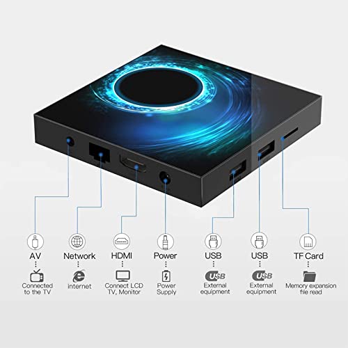 TV Box, 2 GB RAM / 16 GB ROM Android 10.0 TV-box, Allwinner H616 Quad-Core met 2,4 GHz WLAN/Ethernet TV-box - Image 8