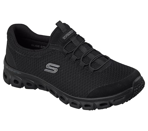Image of Skechers Women's Mesh Bungee Slip-On Sneaker with Glide-Step Slip Resistant Outsole