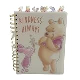Disney Winnie The Pooh Tab Journal Notebook, Spiral Bound, 144 Lined Pages, 8 x 7 inches