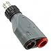 Pomona 72911 Brass IEC Insulated BNC (Female) to Two 4mm Male Banana Plugs, 500V Cat I, 150V Cat II (Pack of 5)