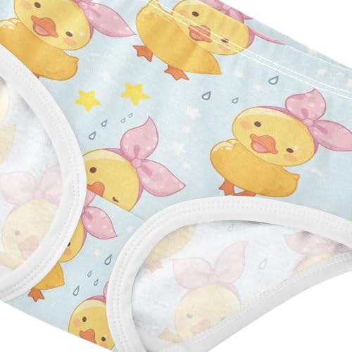 Wusikd Cute Little Duck Girls' Underwear Cotton Pink Headband Girls Briefs Soft Toddler Underwear 2T4
