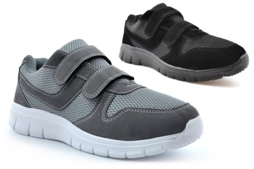 Mens Wide Fit Trainers Mens Wide Fit Shoes E Shoes E Width Shoes E Width Trainers Lightweight Trainers Lightweight Shoes Mens E Fit Trainers Touch Fastening (E Fitting) 10 UK Black