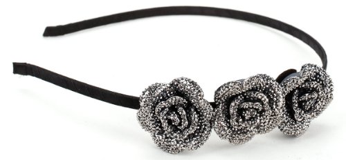 Great Gatsby/Flapper Inspired Handmade Three Rose Rhinestone Headband/Hairband