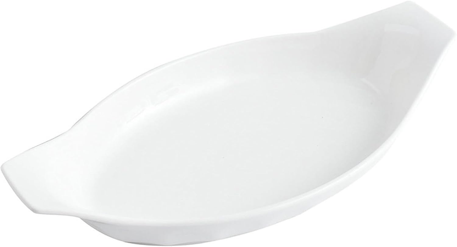 Nordic Household Ceramic 's Tableware Simple Creative Oval Fish Plate -12.5 "Ears.